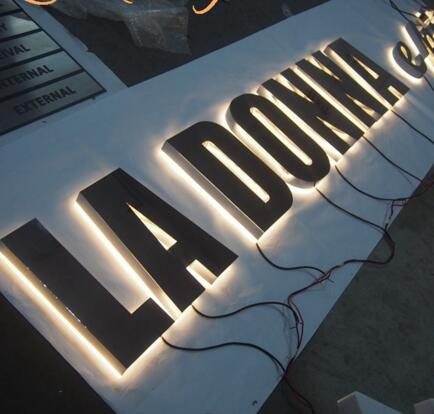 LED back-lit letters 